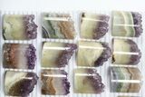 Lot: Amethyst Half Cylinder (For Pendants) - Pieces #83418-1